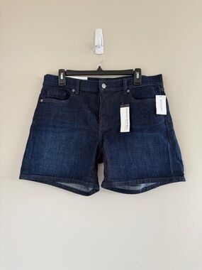 NEW Banana Republic Denim Shorts Dark Wash Stretch Mid Rise Casual Coastal Sz 30